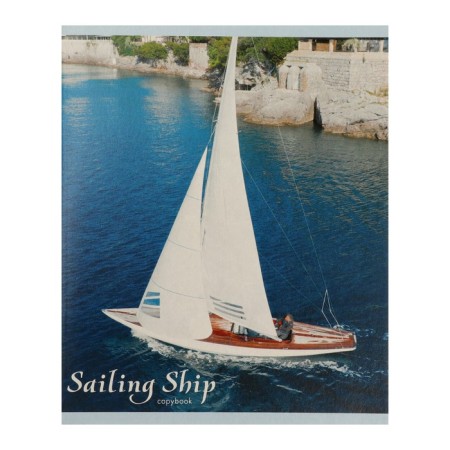 A notebook of 48 sheets in a cage "under sails", cover coated cardboard, block 60 g/m2, whiteness 75% (gray sheets), mix-1