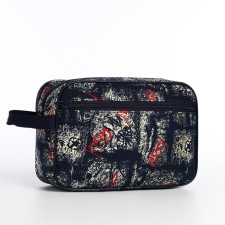 Cosmetic bag with lightning, dark blue color