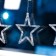 Garland "fringe" 2.4 × 0.9 m with nozzles "Stars", IP20, Transparent thread, 138 LED, glow white, 8 modes, 220 V