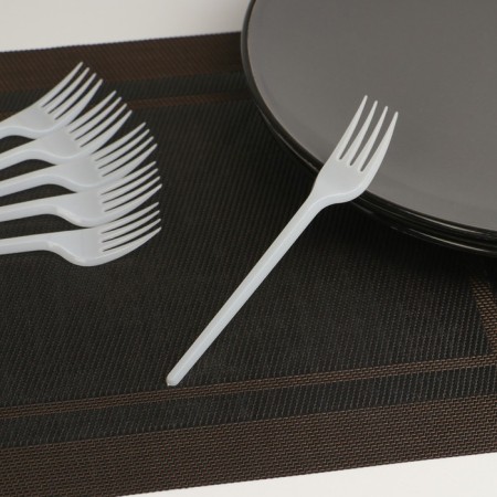 Plastic disposable white, dining room, 15.5 cm, set 6 pcs-3