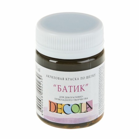 Silk paint "Batik", bank 50 ml, ZHK Decola, brown 4428419 (water -based acrylic)