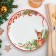 Ceramic plate "New Year's fairy tale" red, 22.5 cm, white color