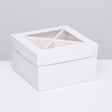 Box under the cake, white, 17 x 17 x 10 cm