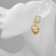 Earrings plastic "heart" voluminous, color gold