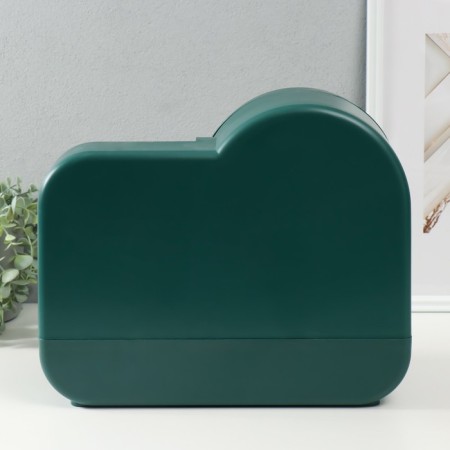Cosmetics box plastic, mirror with backlight "dark green" 37.5x22x31 cm-4