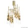 Crystal Lux ceiling lamp, Primavera 2750/106, G9, 6x60 W, 55x24x30 cm, gold color