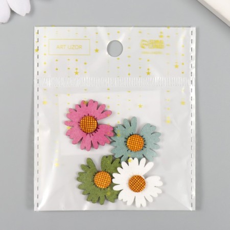 Decor for creativity claims. suede "color chamomile" mix 2.5x2.5 cm-3