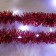 Girland "Mishura" 1 m Rosa, IP20, red thread, 22 LED, 8 layers, d = 3 cm, white glow, CR2032X2
