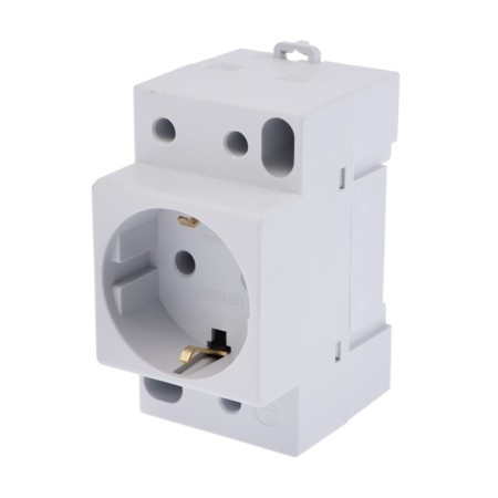 Modular SE DEKRAFT, 16 A, 250 V, DIN-RAKE, S/K, IP20, White, RM-102