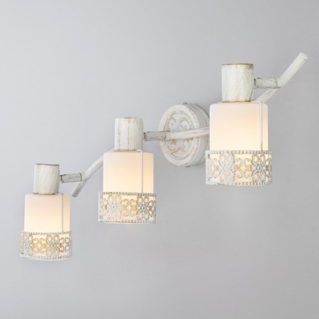 Silvia 3x40W lamp E14 white, gold-3