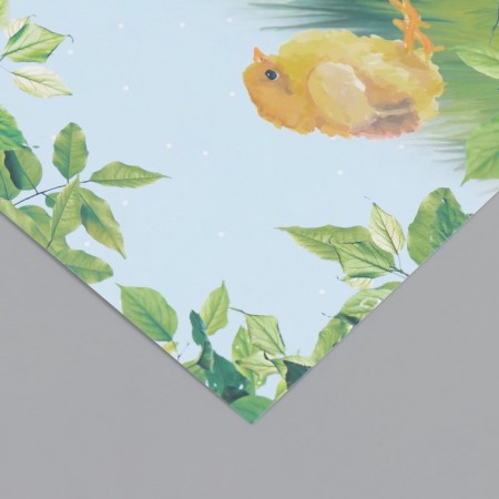 Scrapbooking paper "Chickens on the grass" density 180 grams set 10 pcs 15.5x17 cm-3