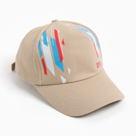 Baseball cap for a boy, beige color, size 52-54
