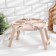 Table - tray with a menage and folding legs d = 30x2.8 cm, birch
