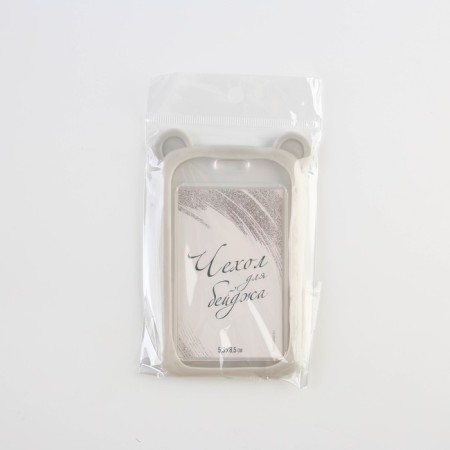 Case for passing with ears "Bear", gray, 12 x 7 cm-5