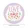 The tablecloth “Love”, round, oxford, elastic band, size 120x120 cm, diameter 75-100 cm