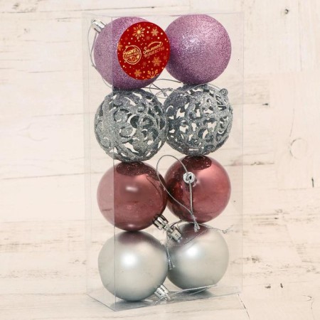 Set of balls plastic D-6 cm, 8 pcs "Camilla" mix-1