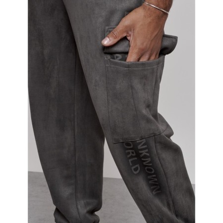 Joggers are sports male, size 50, gray color-12