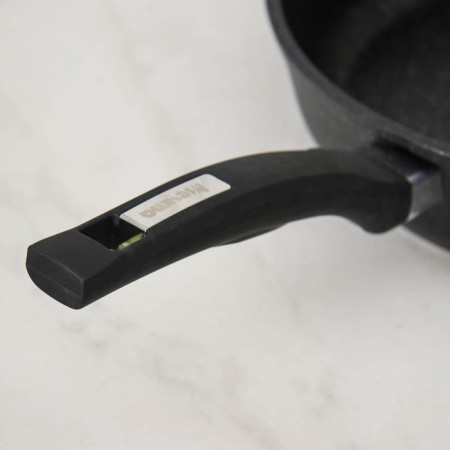 Frying pan “Granite Star”, D = 30 cm, plastic handle, glass cover, anti -stick coating, black color-5