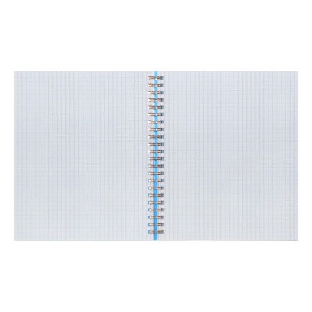Notebook on the crest A5 96 sheets in the Calligrata cage blue, plastic cover, OFSET block-2