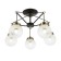 Ceiling EVOLUCE lamp. Sle110302-05. Stricce. 5x60 watts, E27, 59x59x36 cm, black color, bronze