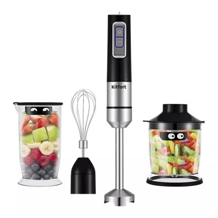 Submersible blender 3 in 1 kt-3052, 1000 watts, 2 speeds, black