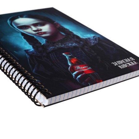 Notebook A5, 96 sheets in a cage on the crest of Third Day of the Week, hard cover, matte lamination, selective varnish, block 60 g/m2-2
