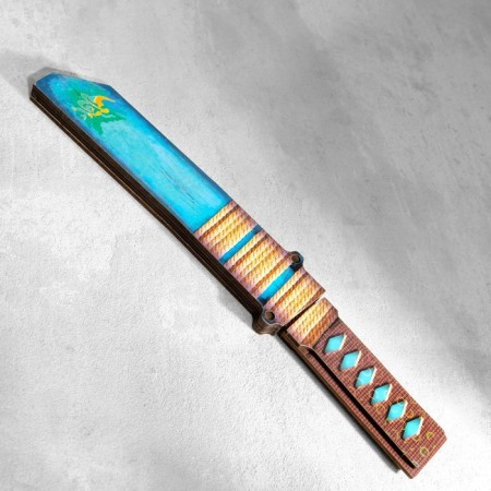 Wooden souvenir "Tanto knife", in a scabbard, diamond-5