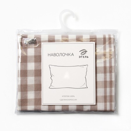 Pillowcase Ethel Beige Cage 50*70cm, 100% greedy cotton, 140 g/m²-3