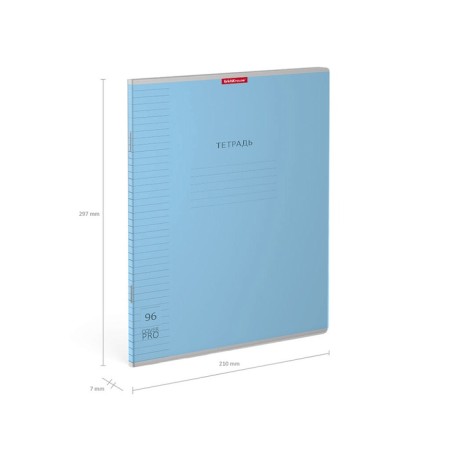 A4 notebook, 96 sheets in the line on the Erichkrause bracket "Coverpro, plastic cover, offset unit, 100%whiteness, mix-4