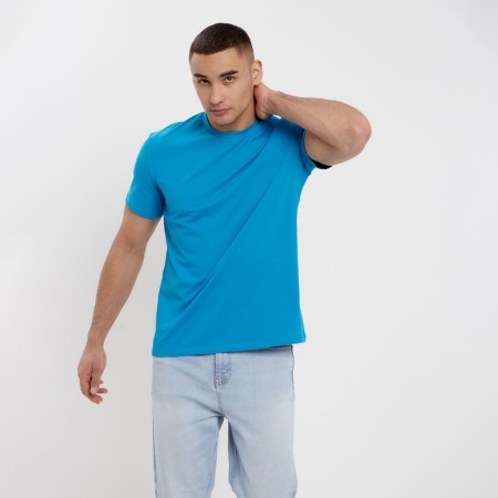 Men's T-shirt Minaku Regular Fit: Biryuza Color, Rr. 44-3