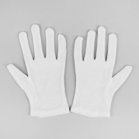 Cotton gloves, size L, steam, in a cardboard box, white color-3