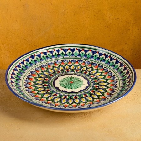 Largan Rishtan ceramics "Patterns", 32 cm, blue-15
