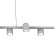 Suspension lamp mantra iOS, GU10, 6x12W, 1000x151x250 mm, white color