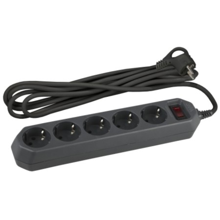 Network filter USF-5S-3M-B ERA with basic protection with grounding with a circuit breaker 5 outlets 3m 10a black