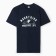 Male T-shirt with print, dark blue color, size 52