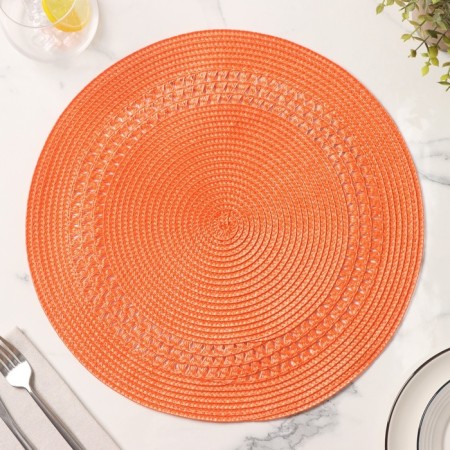 Serving napkin on the table “Oscar”, D = 38 cm, Orange color-4