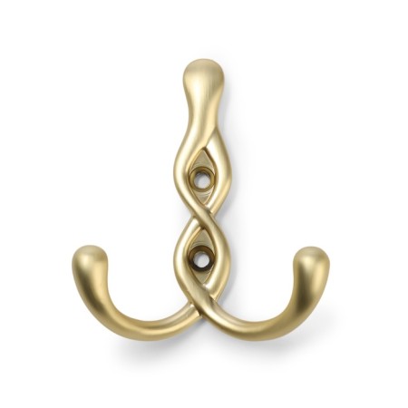 Furniture hook Cappio pigtail, two -rod, satin gold color-2