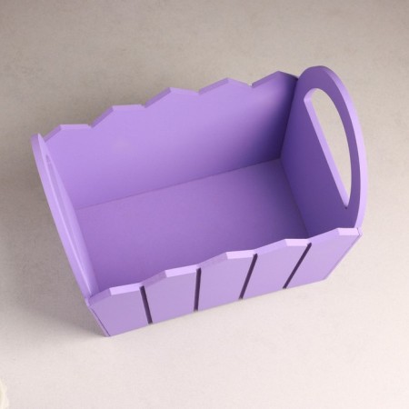 Kashpo wooden 25 × 16 × 17 cm "Maria", side handles, MDF, purple-2