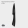 Knife for vegetables kitchen Magistro Vantablack, blade length is 8.9 cm, black color