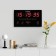 Electronic wall clock, alarm clock, calendar, thermometer, 20 x 3 x 33 cm, red