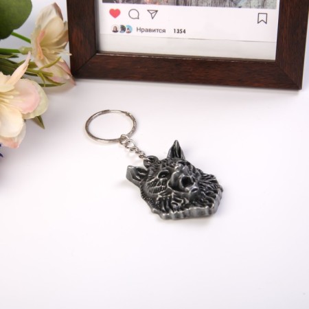 Trick Metal "Wolf Head" silver 4.7x3.6 cm-1