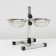 Stand with bowls, 2 x 500 ml, height 30 cm, collapsible with an upper latch, chrome