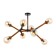 Ceiling EVOLUCE lamp. Sle109402-08. Raquel. 8x60 watts, E27, 102x102x48 cm, black color, dark tree