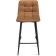 Baric stool for metal/velor, black/brick 43x42x93 cm