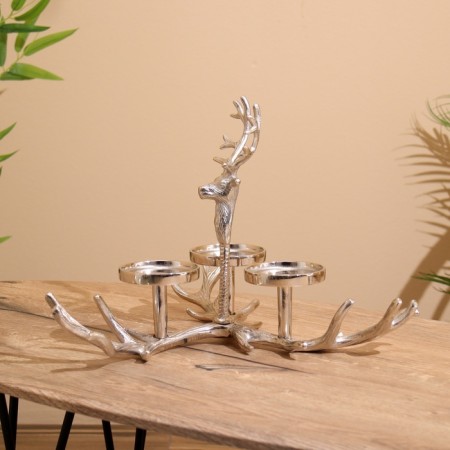 Summary for 3 candles "horns" aluminum 42x42x30 cm-3