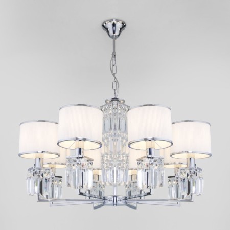 Suspended chandelier with lampshades Zaffiro, 40W, E14, 75x75 cm