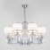 Suspended chandelier with lampshades Zaffiro, 40W, E14, 75x75 cm