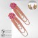 Hanging earrings with rhinestones "Magic" drops and waterfall, pink color in gold, 14 cm
