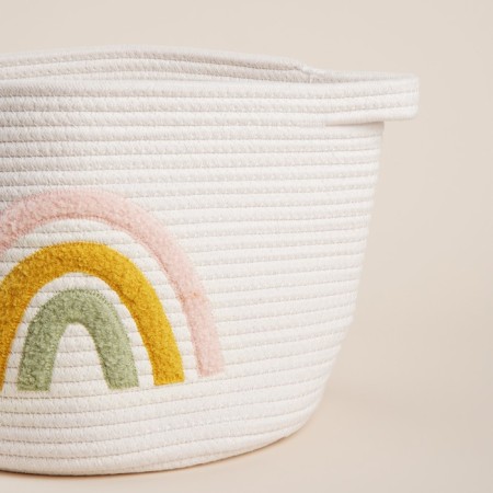 Basket for storing manual weaving rainbow, size 30x40x25 cm-2