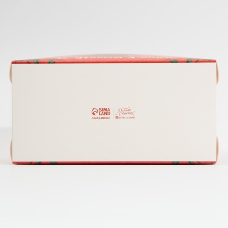 Box for Capcake "New Year Retro Post", 16 x 8 x 10 cm, New Year-6